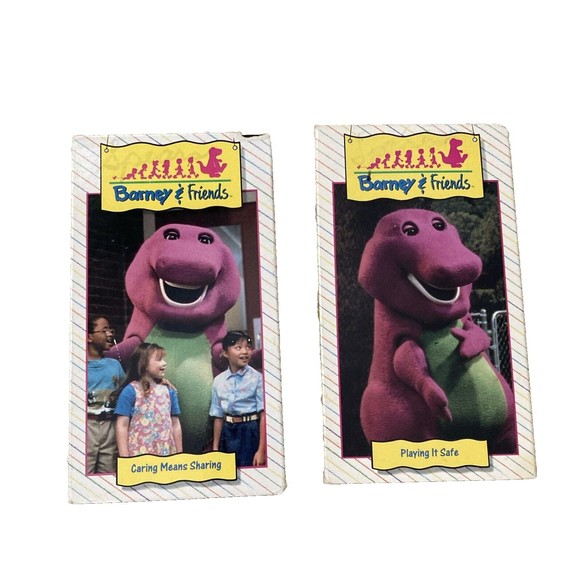 Barney And Friends Lot 2 Caring Means Sharing & Play It Safe VHS Time Life Video - Picture 2 of 10